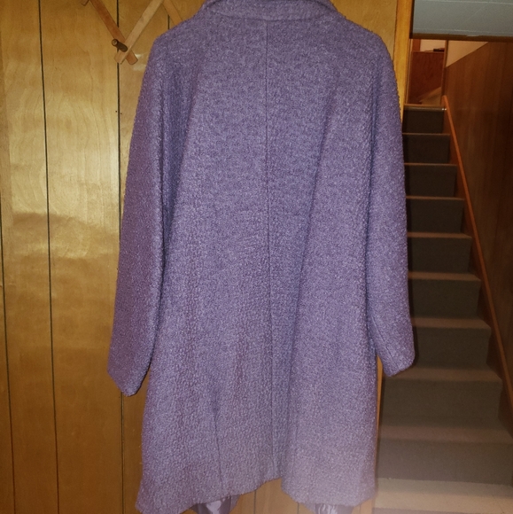 Jessica London Vintage Wool Purple Coat, Size 16 - Picture 2 of 5